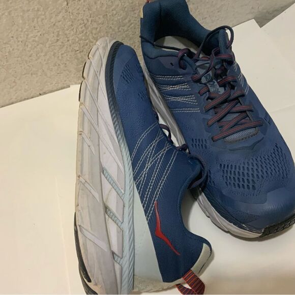 Hoka One One Clifton 6 Mens Size 9.5 Running Shoes Sneakers Blue 1102872 main image 4